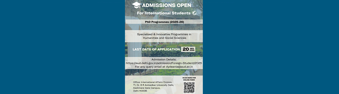 Foreign Students PhD Admissions 2025-26 | Last Date Extended til 30-11-2025