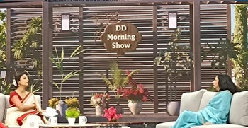 Hon’ble Vice Chancellor Prof Anu Singh Lather at DD Morning Show “Admission & Courses in Ambedkar University”