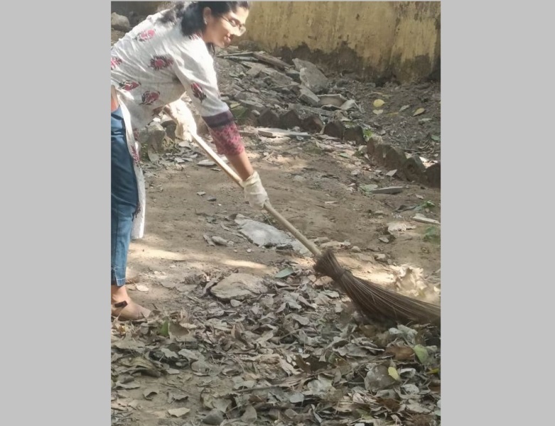NSS volunteers during Swachhta Abhiyan on 2nd Oct 2024