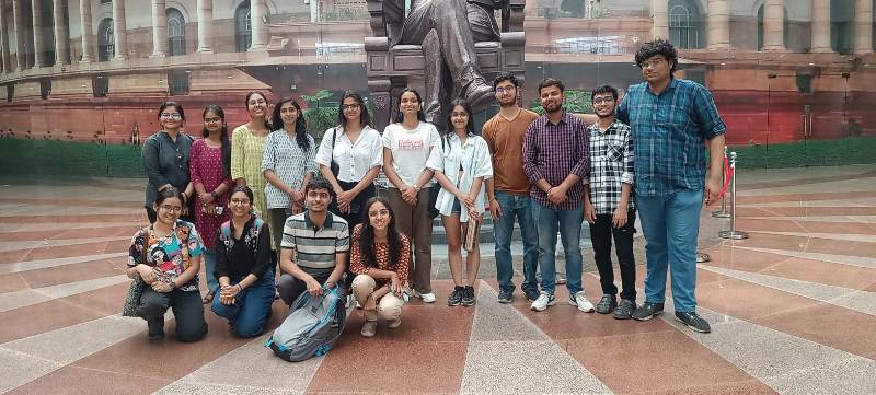 NSS volunteers visit Dr. Ambedkar International Center on 12th April 2024