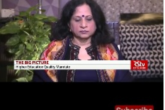 Hon'ble Vice Chancellor at The Big Picture : Higher Education Quality Mandate, Rajya Sabha TV