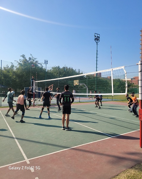 Teams participated in a sports tournament held at Ashoka University.