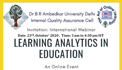 International Webinar on Learning Analytics in Education