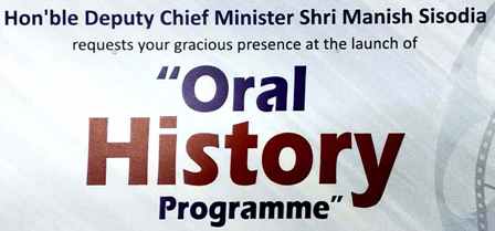 Launch of Oral History Program