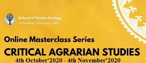 Online Masterclass Series on Critical Agrarian Studies