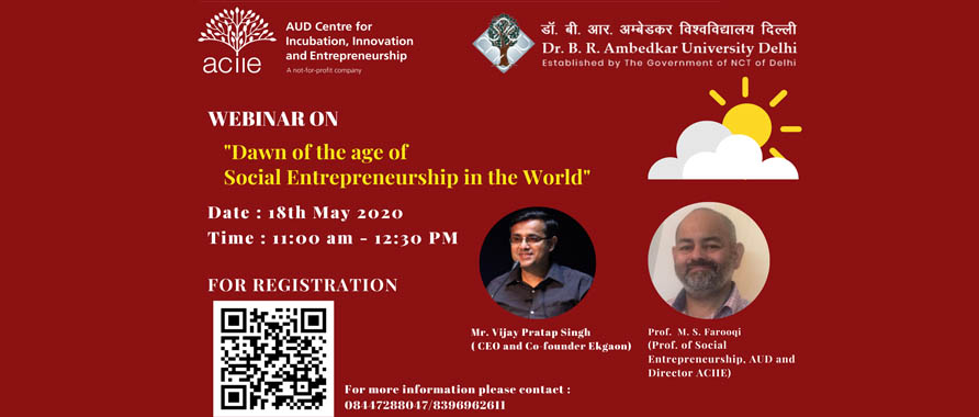 Webinar on :- Dawn of the age of social entrepreneurship in the World