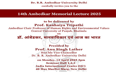 14th Ambedkar Memorial Lecture