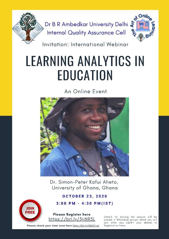 International Webinar on Learning Analytics in Education