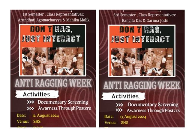 Anti Ragging 12th & 13th August 2024
