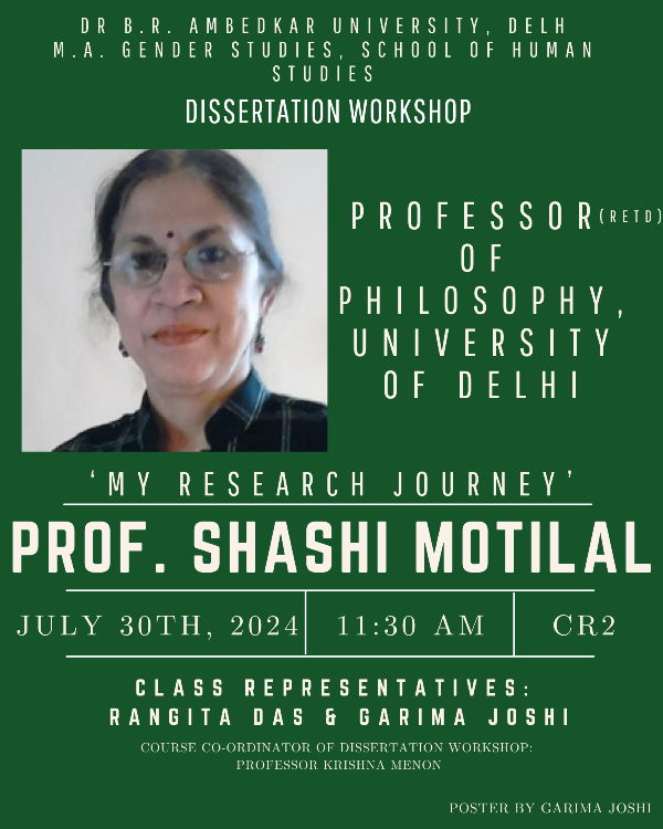 Desertation Workshop 'My Research Journey'