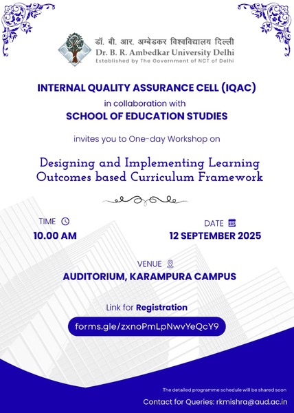 Designing and Implementing Learning Outcomes based Curriculum Framework (IQAC)