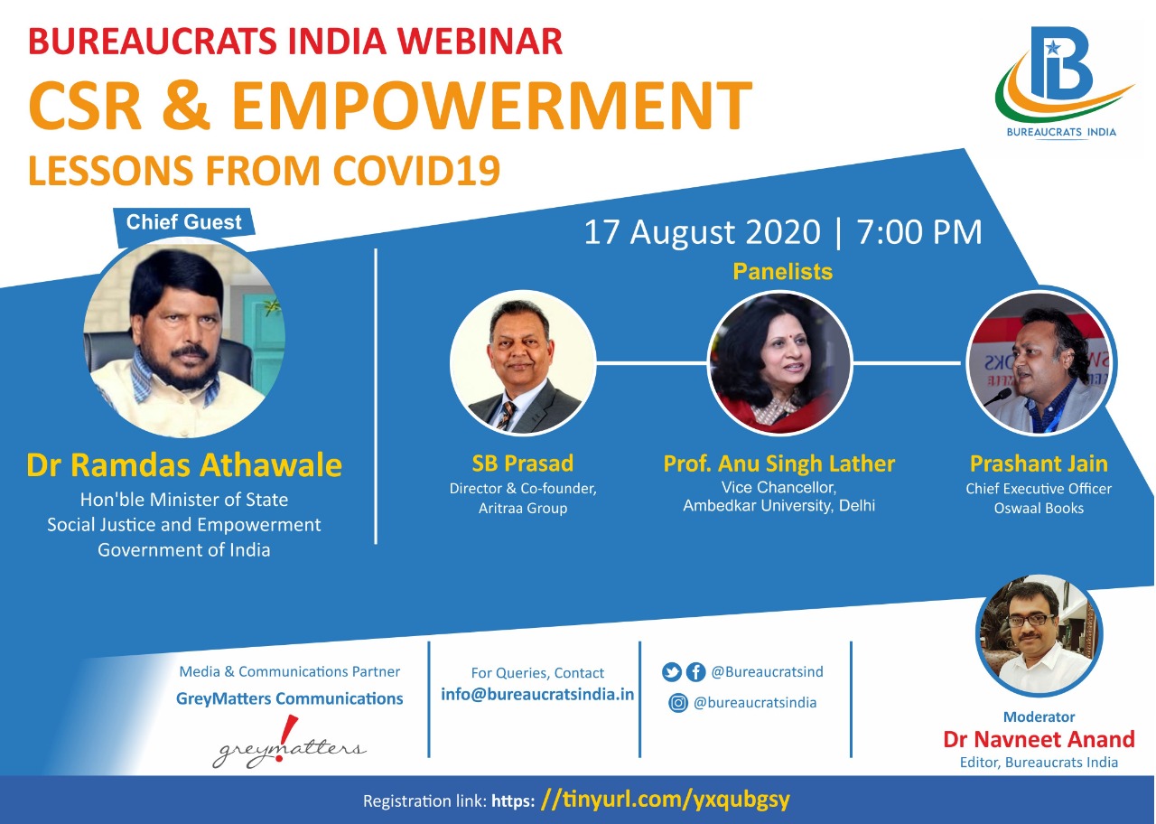 Bureaucrats India Webinar- CSR & Employments Lesson from Covid-19