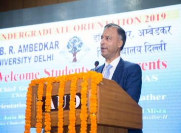 Dr. B.R. Ambedkar University Delhi (AUD) conducted an orientation programe for newly admitted students of all Under Graduate programme on 01.08.2019