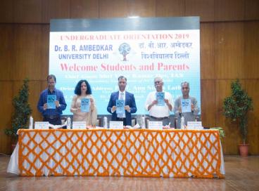 Dr. B.R. Ambedkar University Delhi (AUD) conducted an orientation programe for newly admitted students of all Under Graduate programme on 01.08.2019
