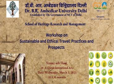 G20_LIFE_Workshop Sustainable and Ethical Travel: Practices and Prospects 1st March 2023