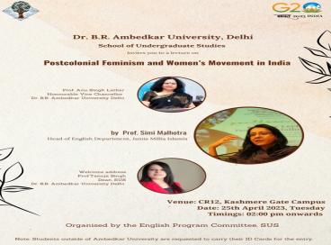 Postcolonial Feminism and Women’s Movement in India 25th April 2023