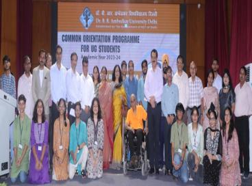 Dr. B. R Ambedkar University Delhi organised its Common UG Orientation Ceremony for new admissions 2023. Renowned Author and Motivational Speaker Navin Gulia graced the occasion