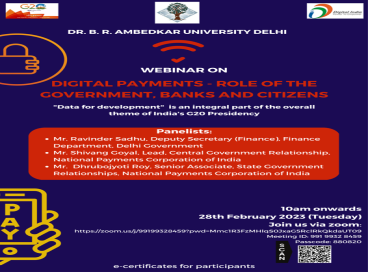 Digital Payments - Role of the Government, Banks and Citizens 28th February 2023