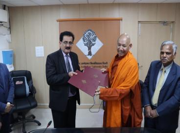 Signing of MOU with Mahabodhi International Meditation Centre Ladakh