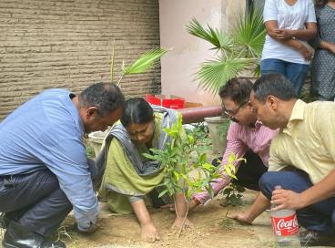Tree Plantation program under the campaign Meri Maati mera Desh