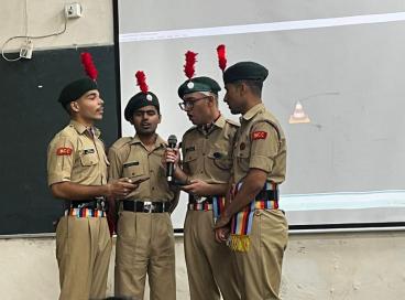 Cadet Investiture Ceremony as part of the NCC Day Celebrations 2nd Dec 2022