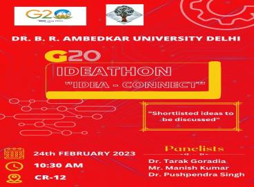 Inter-University Ideathon Competition 10th February