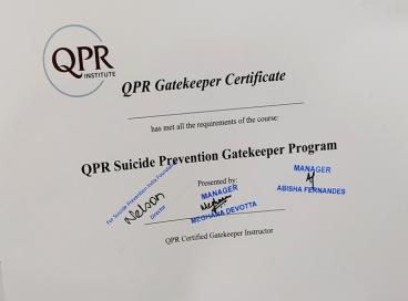 "Gatekeeper" Training - Psychological First-Aid