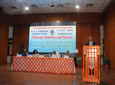 Dr. B.R. Ambedkar University Delhi (AUD) conducted an orientation programe for newly admitted students of all Under Graduate programme on 01.08.2019