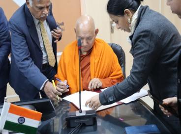 Signing of MOU with Mahabodhi International Meditation Centre Ladakh