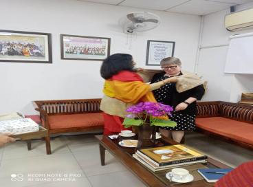 Prof. Gwen Chapman and Prof. Sharda Srinivasan, University of Guelph, Canada visit to AUD