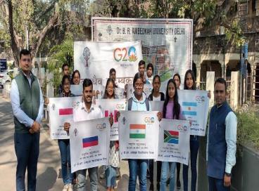 March from Kashmere Gate Campus of Dr. B.R. Ambedkar University till Red Fort 10th February 2023