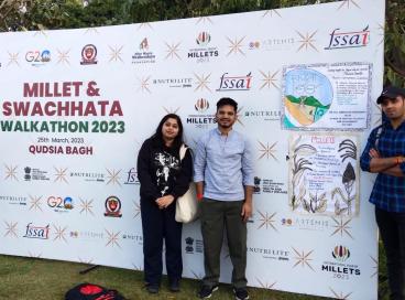 Dr B R Ambedkar University participation at Millet & Swachhata Walkathon Qudsia Garden