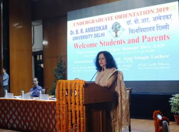 Dr. B.R. Ambedkar University Delhi (AUD) conducted an orientation programe for newly admitted students of all Under Graduate programme on 01.08.2019