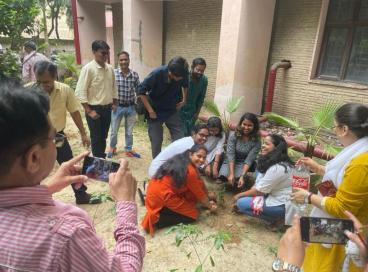 Tree Plantation program under the campaign Meri Maati mera Desh