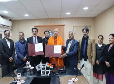 Signing of MOU with Mahabodhi International Meditation Centre Ladakh