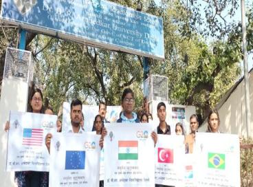 March from Kashmere Gate Campus of Dr. B.R. Ambedkar University till Red Fort 10th February 2023