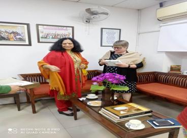 Prof. Gwen Chapman and Prof. Sharda Srinivasan, University of Guelph, Canada visit to AUD
