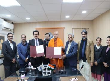 Signing of MOU with Mahabodhi International Meditation Centre Ladakh