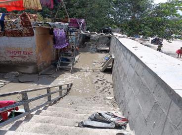 NSS volunteers, NCC cadets distributing relief material for the flood-affected people in Delhi during July 2023