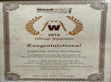 CECED Film “Exploring School Readiness” screened at the 3rd Woodpecker International Film Festival & Forum, 2015