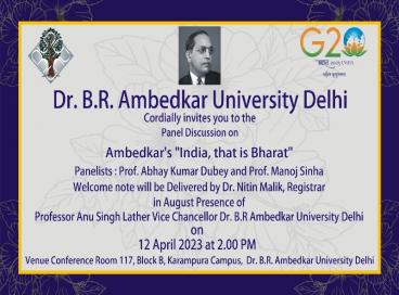 G20_Ambedkar_Panel Discussion_Ambedkar's India that is Bharat 12th April 2023