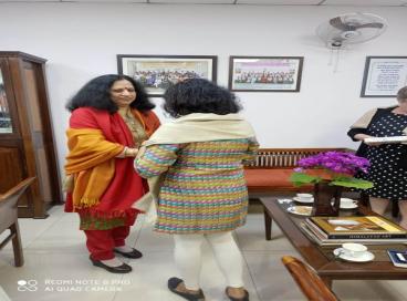 Prof. Gwen Chapman and Prof. Sharda Srinivasan, University of Guelph, Canada visit to AUD