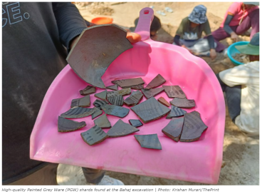 SHRM Archaeology students from BR Ambedkar University, Delhi, at the Bahaj excavation site