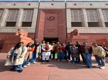 Sol students visited Sansad TV on 14 January 2025