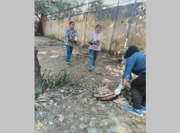 NSS volunteers during Swachhta Abhiyan on 2nd Oct 2024