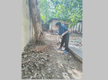 NSS volunteers during Swachhta Abhiyan on 2nd Oct 2024