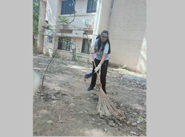 NSS volunteers during Swachhta Abhiyan on 2nd Oct 2024