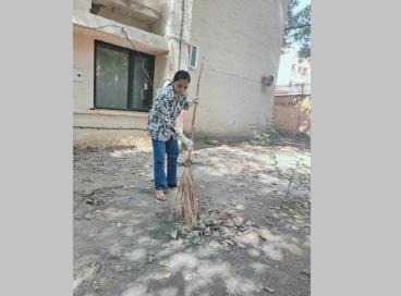 NSS volunteers during Swachhta Abhiyan on 2nd Oct 2024