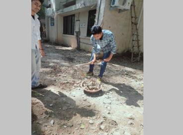 NSS volunteers during Swachhta Abhiyan on 2nd Oct 2024