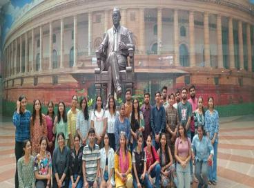 NSS volunteers visit Dr. Ambedkar International Center on 12th April 2024
